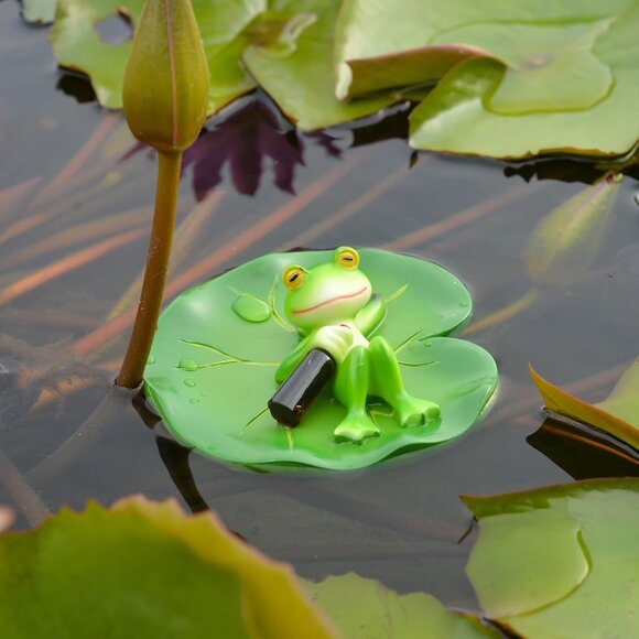 Miniature Frog Figurines With Planter Hugger for Flower Yard Lawn Ornament - Picture 6 of 7